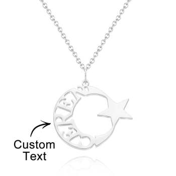 Custom Engraved Necklace Hollow Star Pendant Necklace Gift for Women - NameNecklace