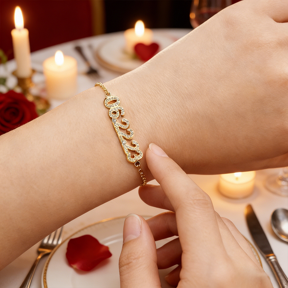 Personalized Date Bracelet Custom Anniversary Date Bracelet for Her  Minimalist Engraved Date Bracelet For Couple Gifts