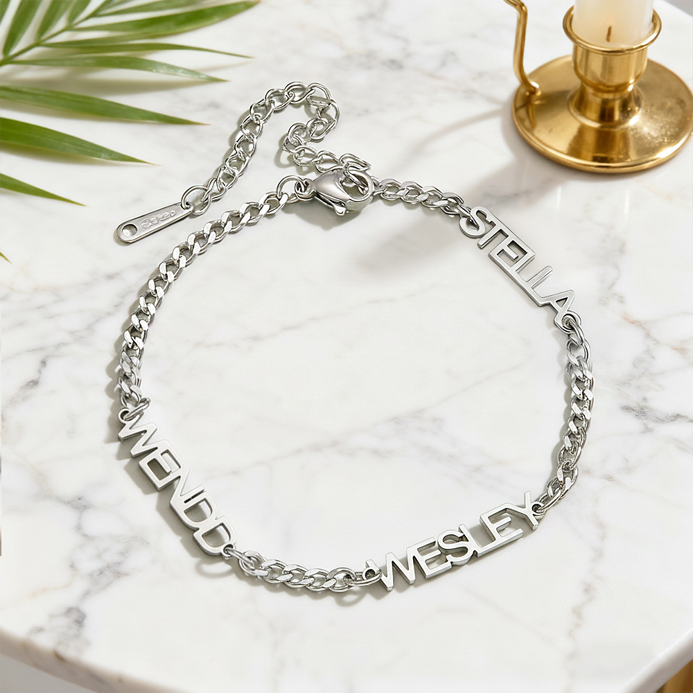 Personalized Dainty Name Bracelet Custom Nameplate Bracelet Engraved Name Bracelet Gifts for Her
