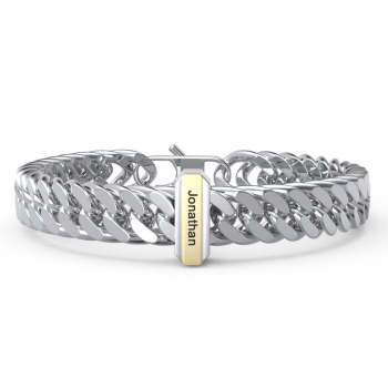 Personalized Engraved Bracelet Custom Gift for Dad 1-3 Charms - NameNecklace