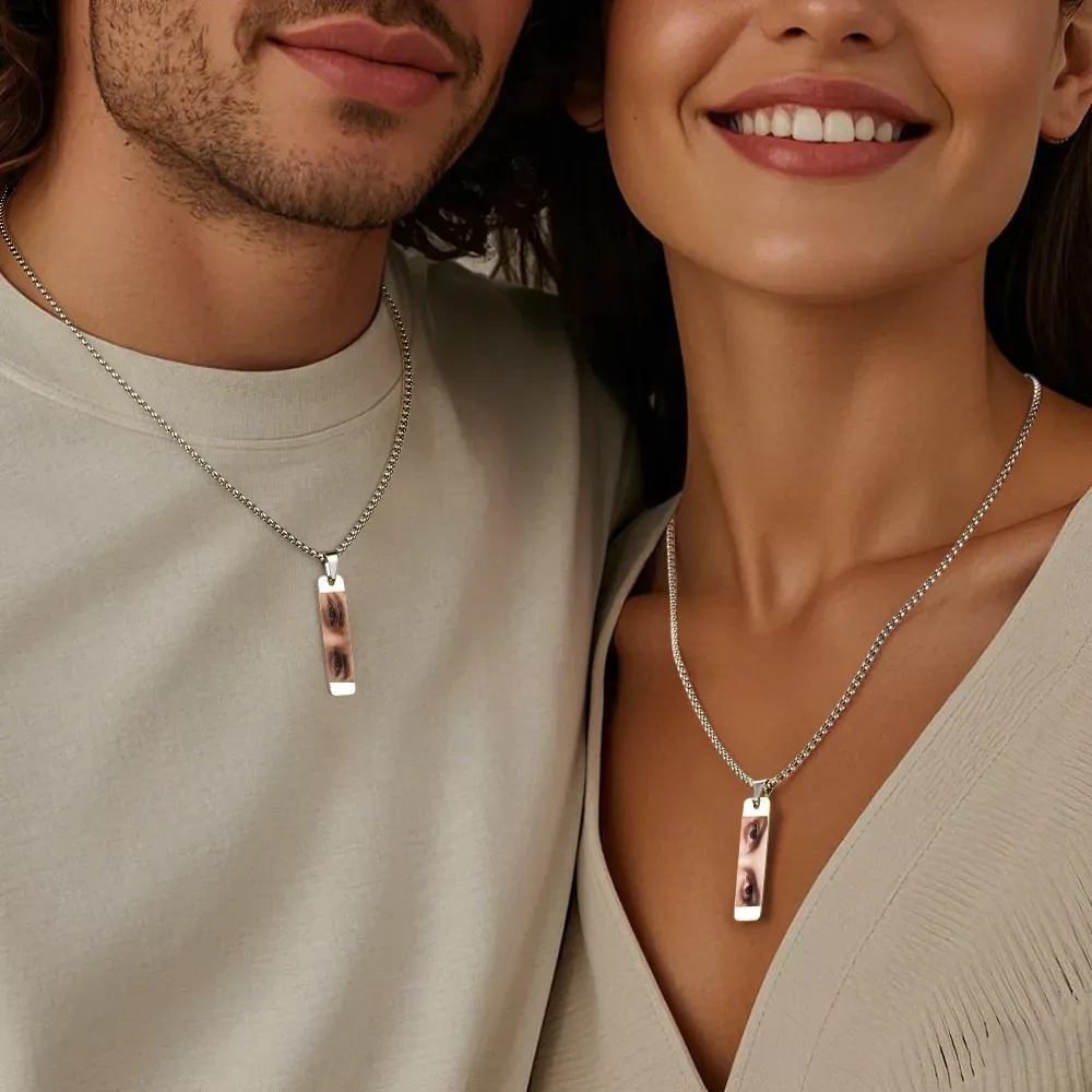 Custom Eyes Photo Necklace