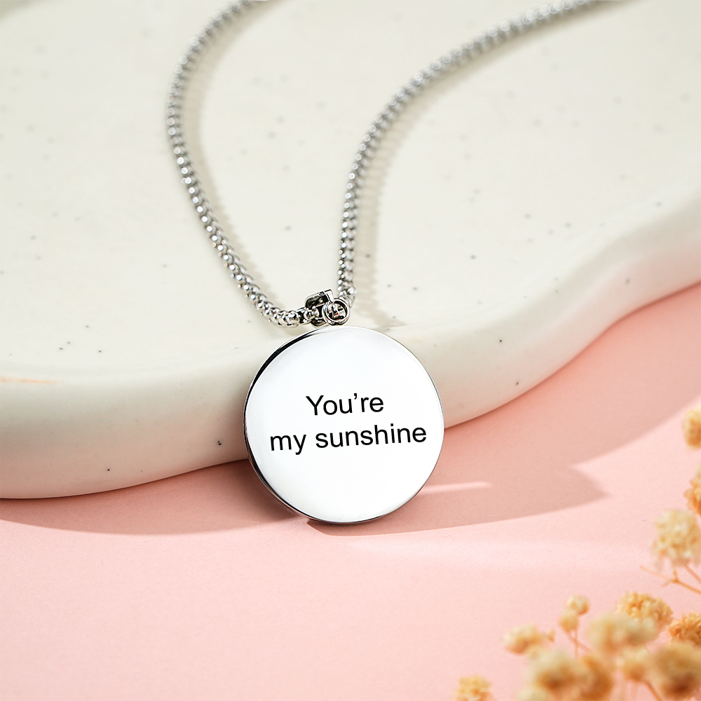 Custom Photo Reveal Necklace Personalized Temperature-Activated Photo Locket Gift Custom Heat-Sensitive Photo Necklace Gifts for Her