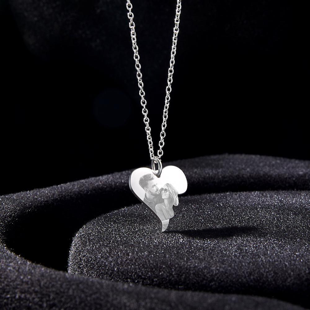 Custom Photo Necklace Love Pendant Necklace Gift for Women - NameNecklace