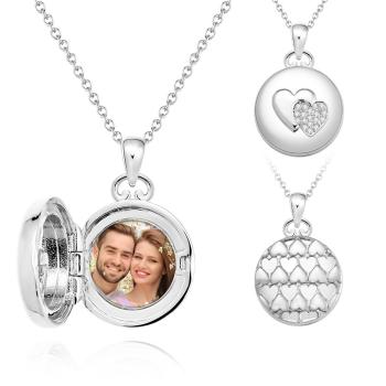 Personalized Photo Locket Necklace Elegant Birthstone Oval Shape Pendant Necklace Jewelry - NameNecklace