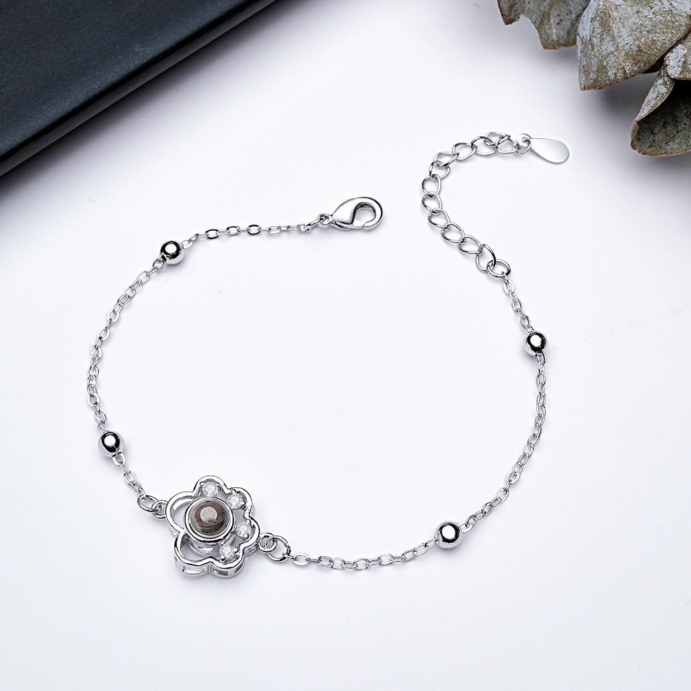 Custom Projection Bracelet Animal Footprint Cute Present for Pet Lover - NameNecklace