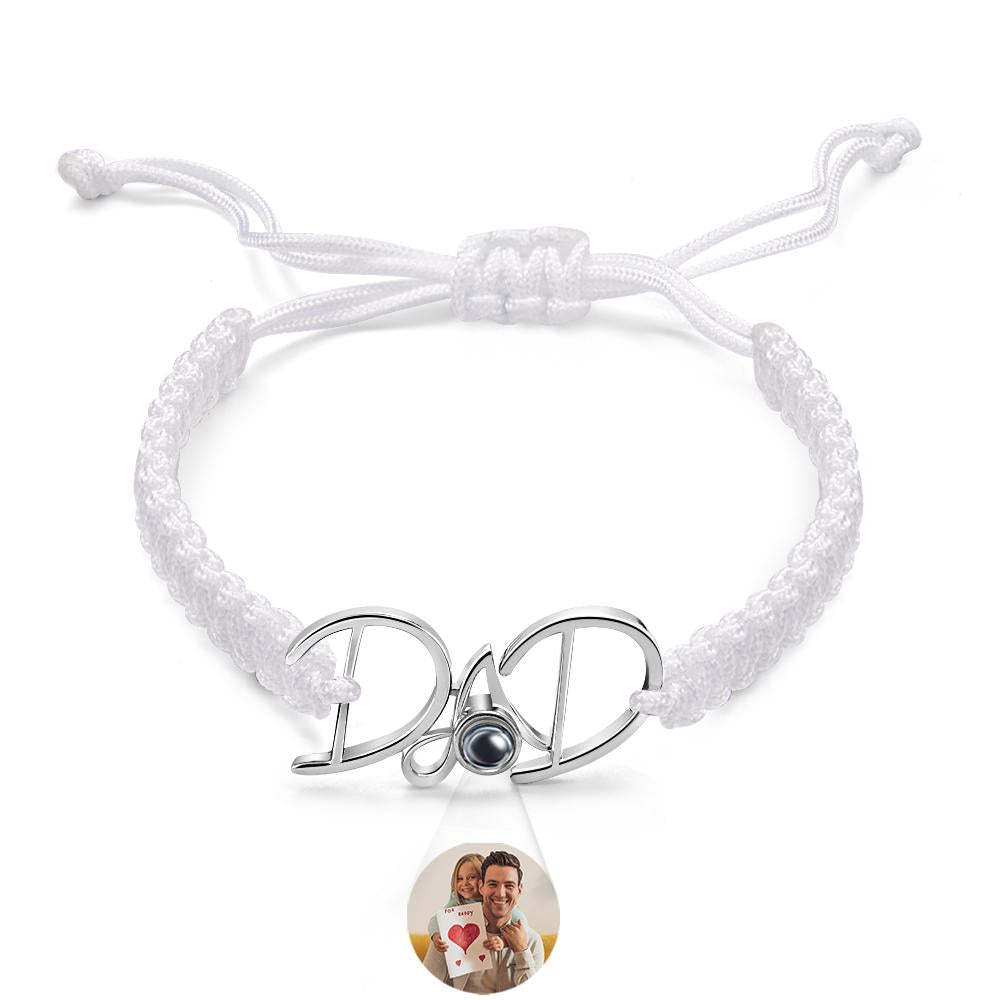 Custom Projection Bracelet Weave Gift for Dad - NameNecklace
