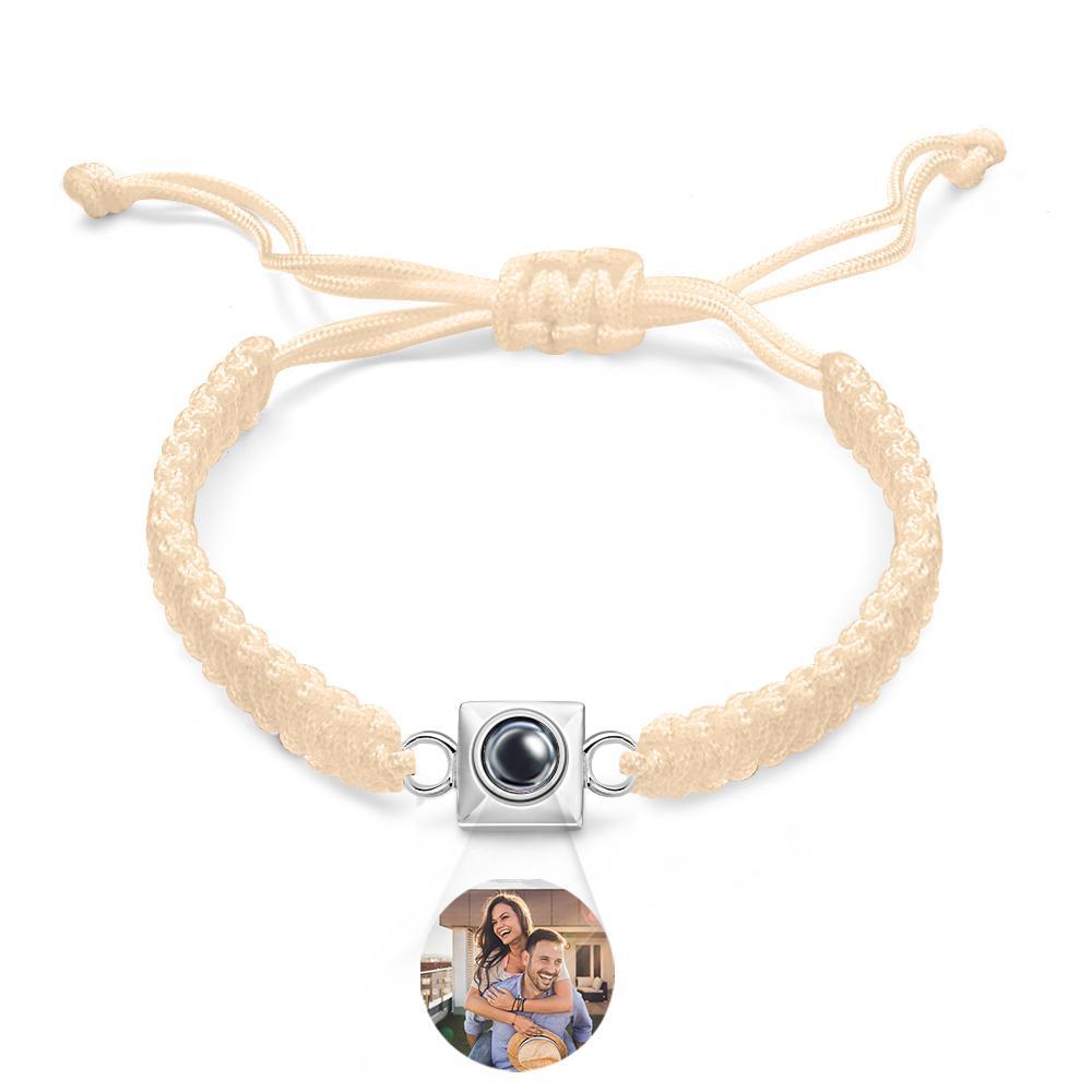 Custom Projection Bracelet Weave Fashion Gift for Men - NameNecklace
