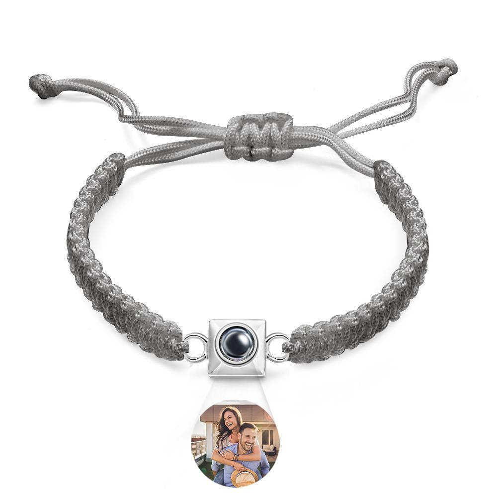 Custom Projection Bracelet Weave Fashion Gift for Men - NameNecklace