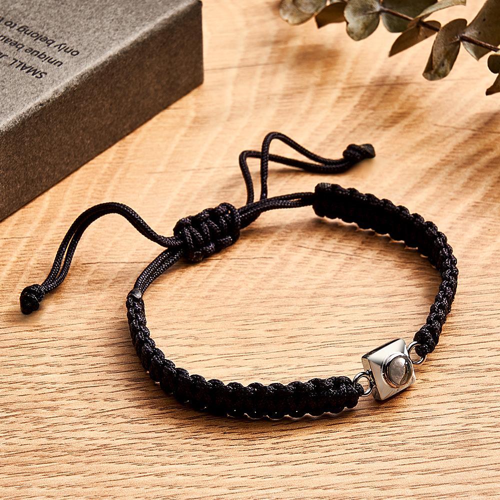Custom Projection Bracelet Weave Fashion Gift for Men - NameNecklace