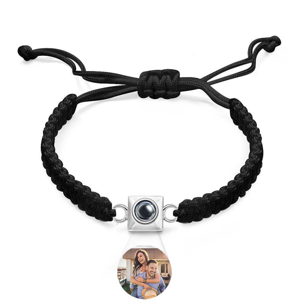 Custom Projection Bracelet Weave Fashion Gift for Men - NameNecklace