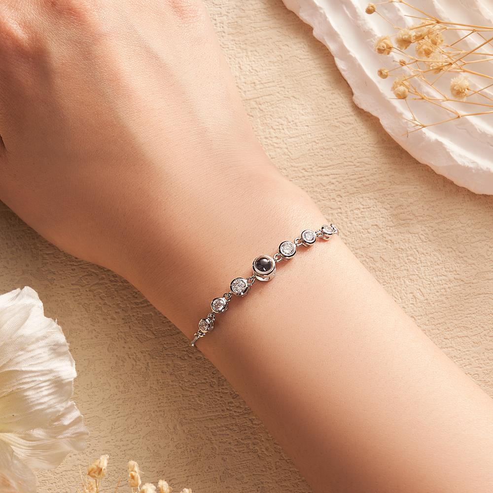 Custom Projection Bracelet Diamond Chain Simple Gift - NameNecklace