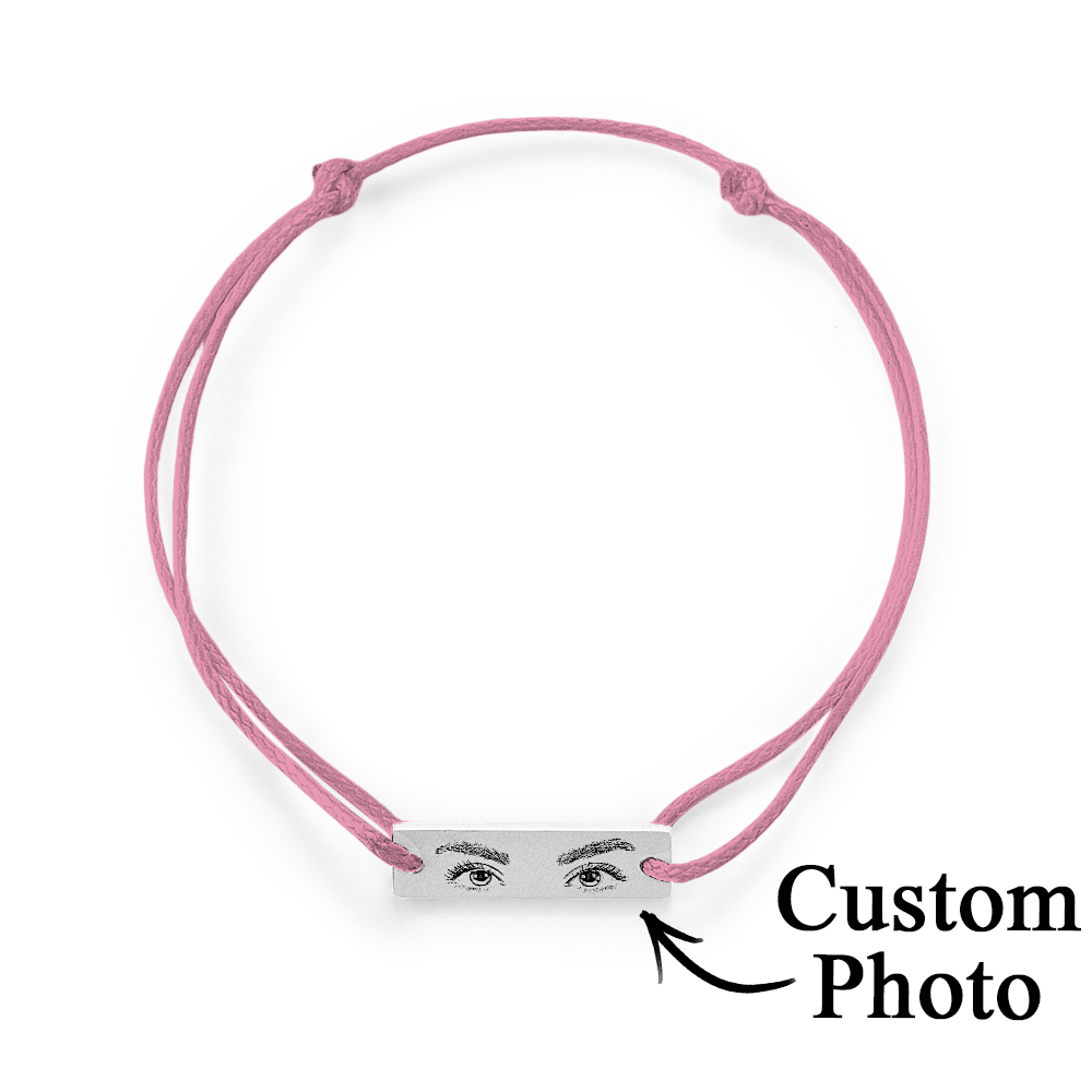Custom Engraved Bracelet With Eyes Photo Eyes Of Love Bracelet