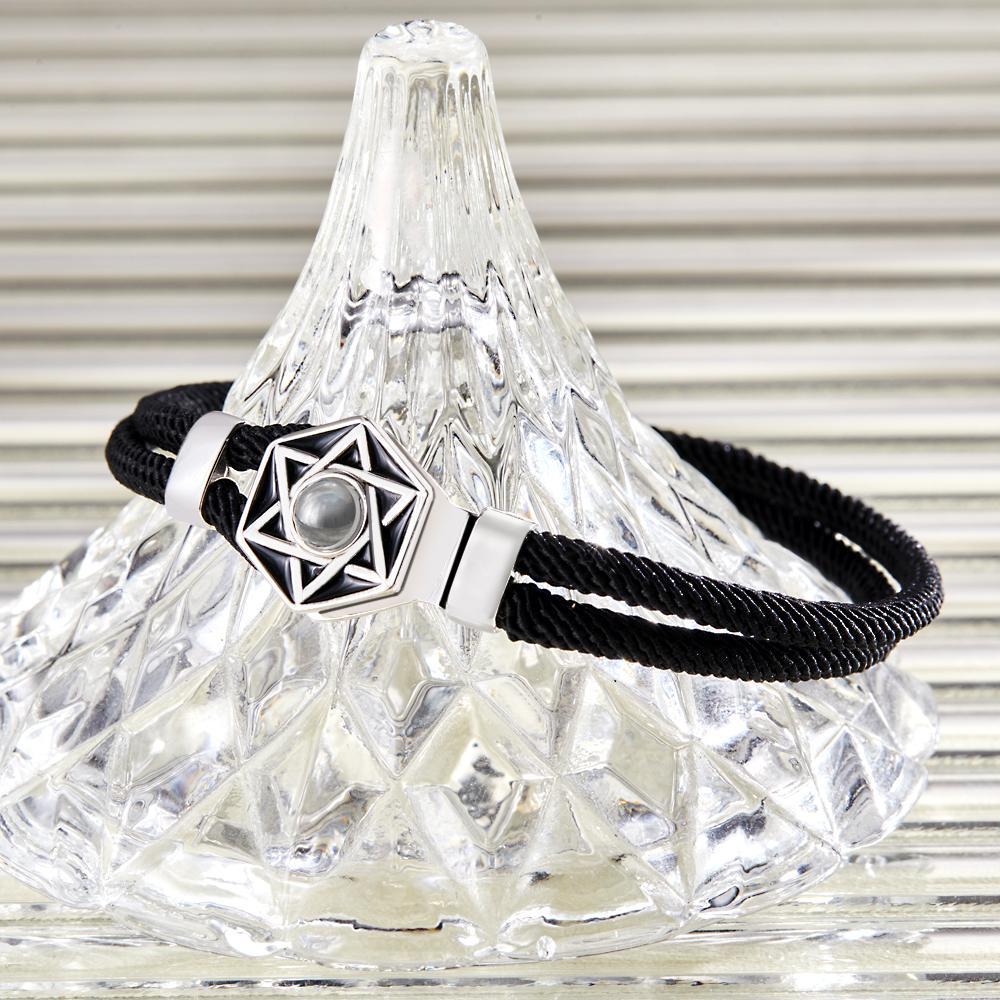 Custom Projection Bracelet Hexagram Couple Gifts - NameNecklace