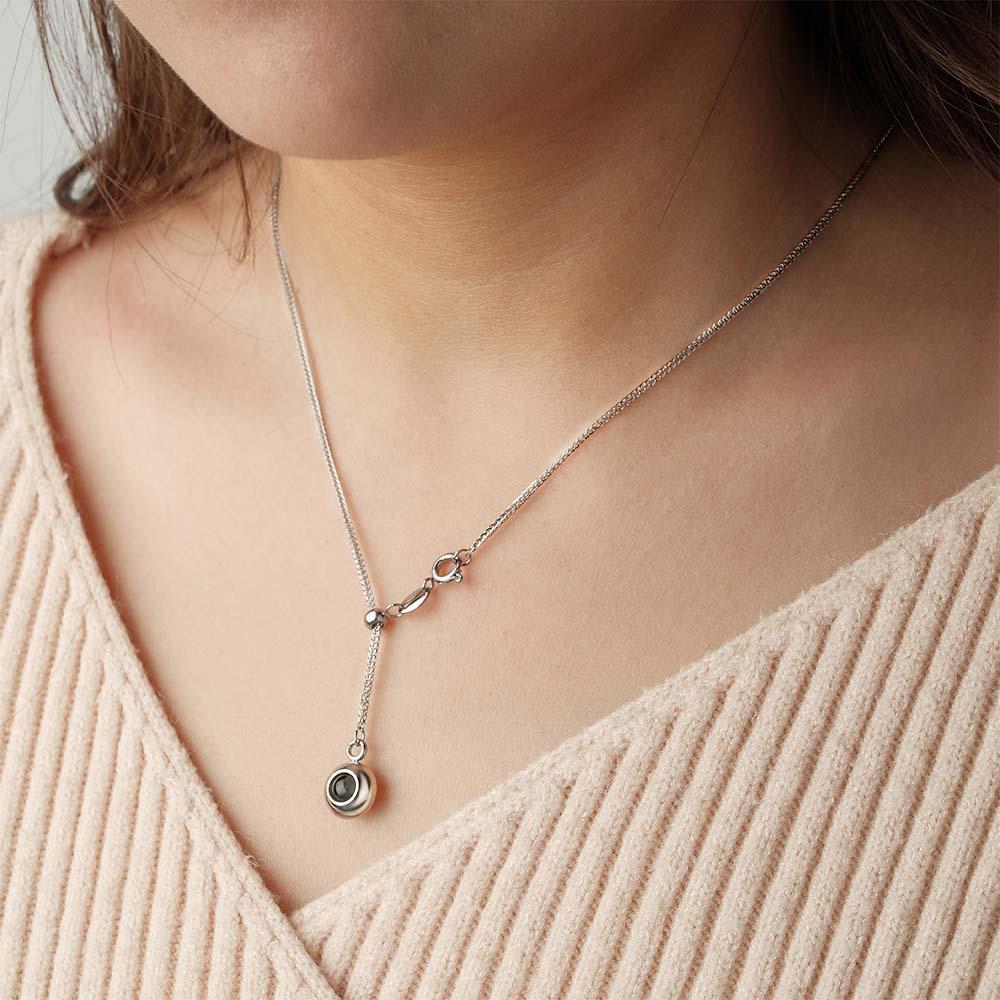 Custom Projection Necklace Simple Pendant Gift for Her - NameNecklace