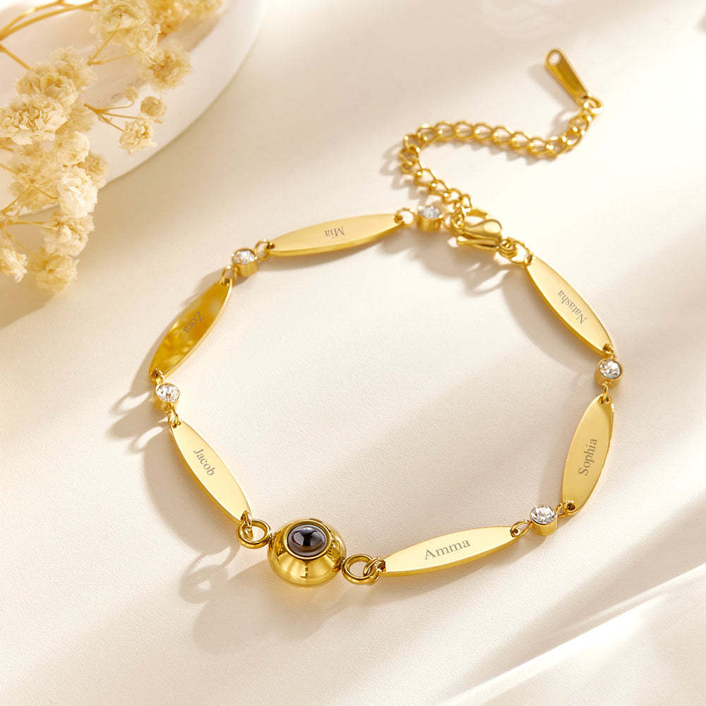Personalized Lettering Custom Projection Bracelet Friendship Gift - NameNecklace