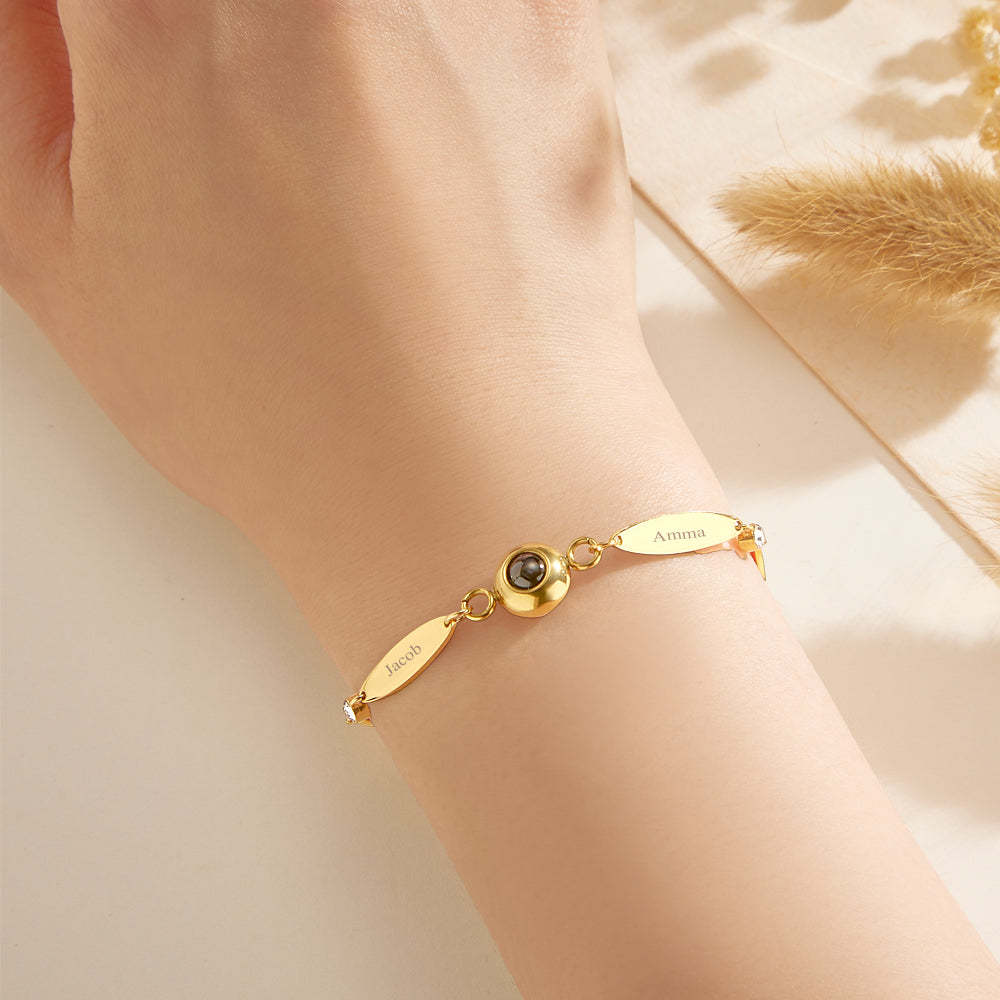 Personalized Lettering Custom Projection Bracelet Friendship Gift - NameNecklace