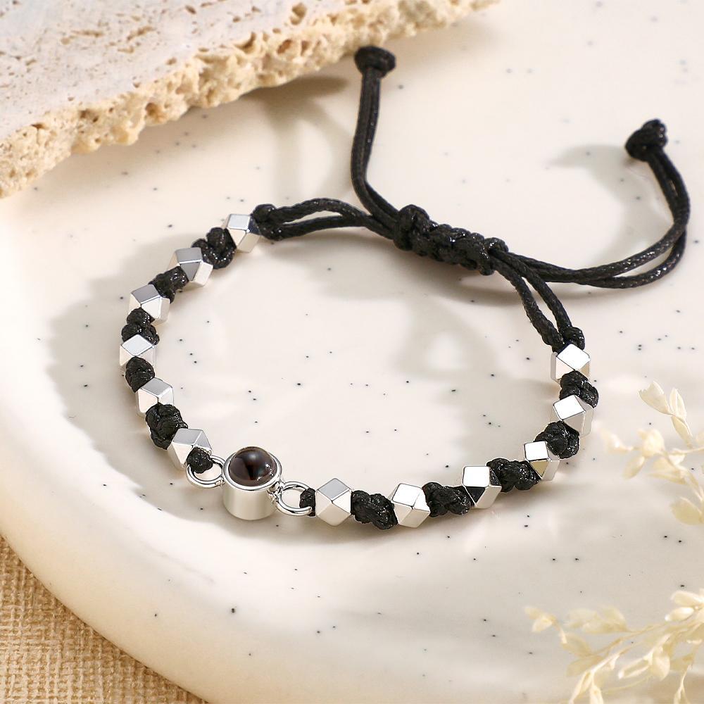 Custom Photo Bracelet Projection Braid Commemorative Gift - NameNecklace