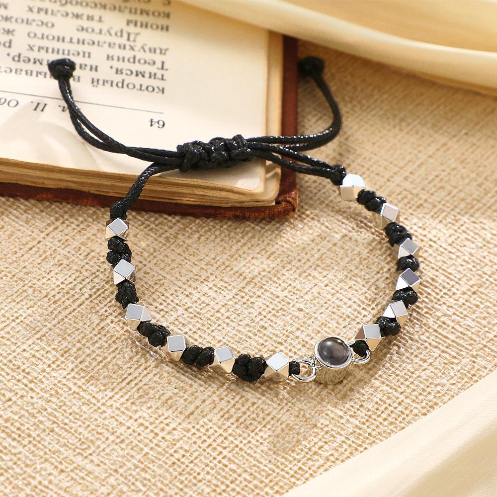 Custom Photo Bracelet Projection Braid Commemorative Gift - NameNecklace