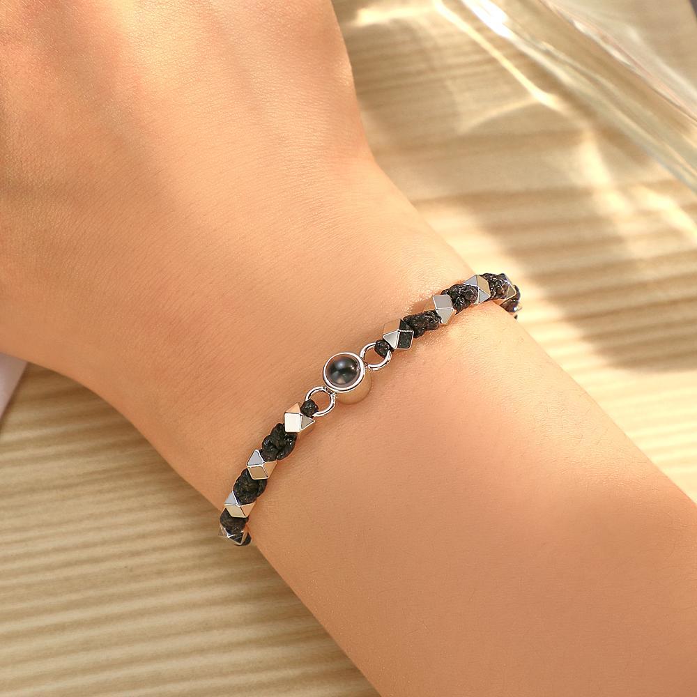 Custom Photo Bracelet Projection Braid Commemorative Gift - NameNecklace