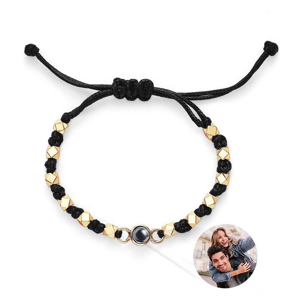 Custom Photo Bracelet Projection Braid Commemorative Gift - NameNecklace
