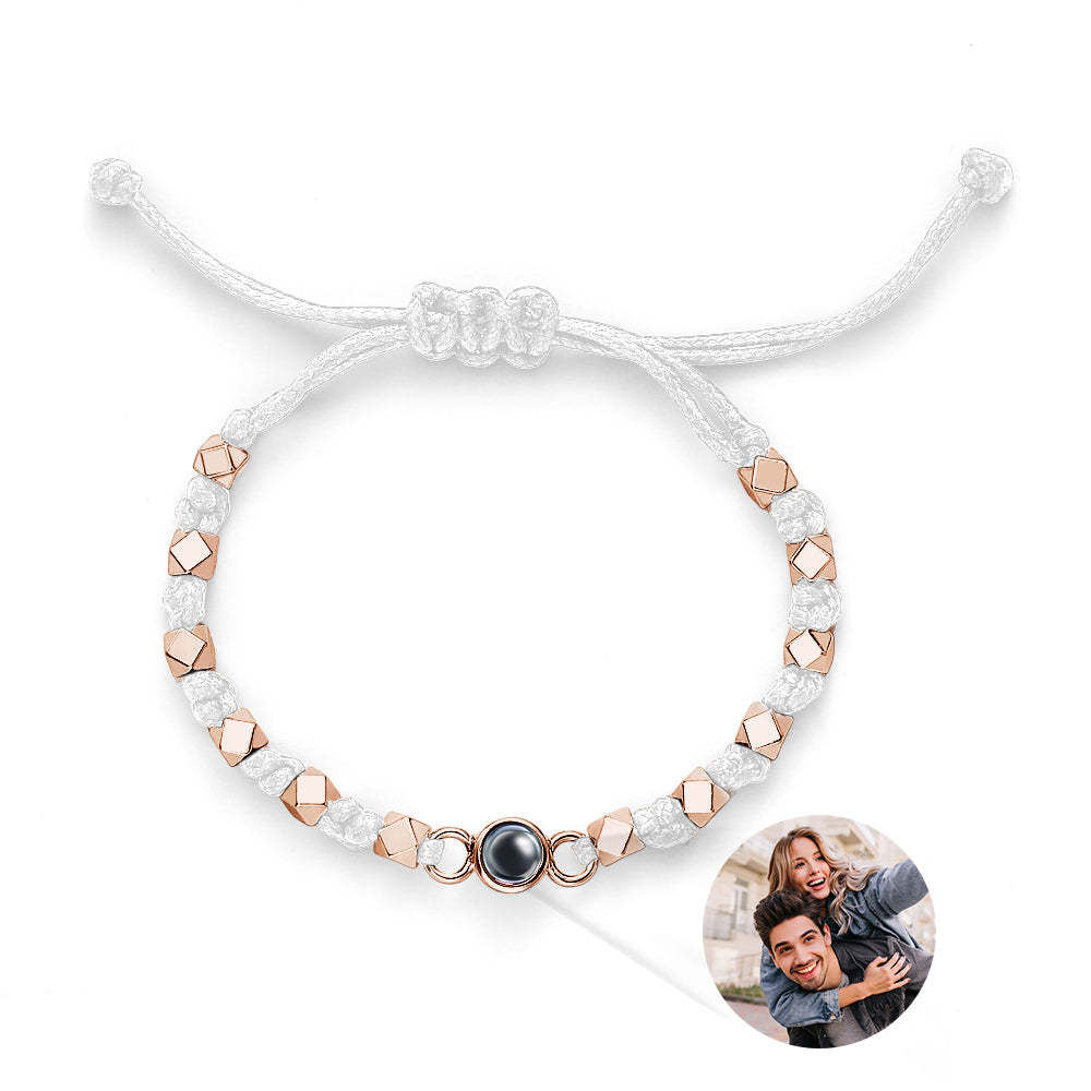 Custom Photo Bracelet Projection Braid Commemorative Gift - NameNecklace