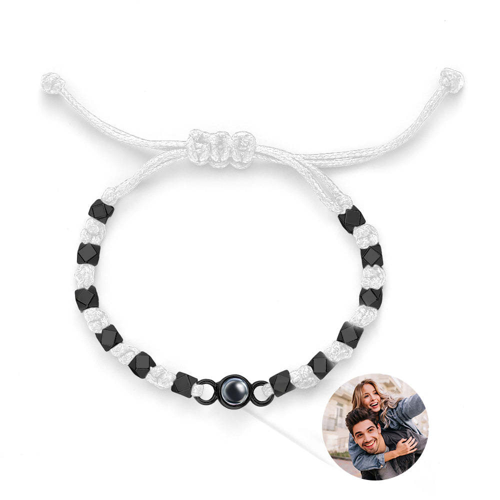 Custom Photo Bracelet Projection Braid Commemorative Gift - NameNecklace