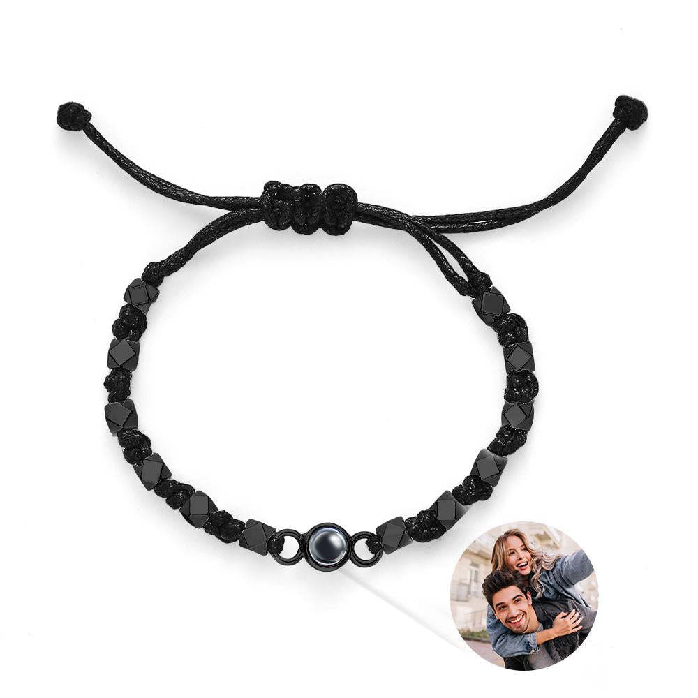 Custom Photo Bracelet Projection Braid Commemorative Gift - NameNecklace