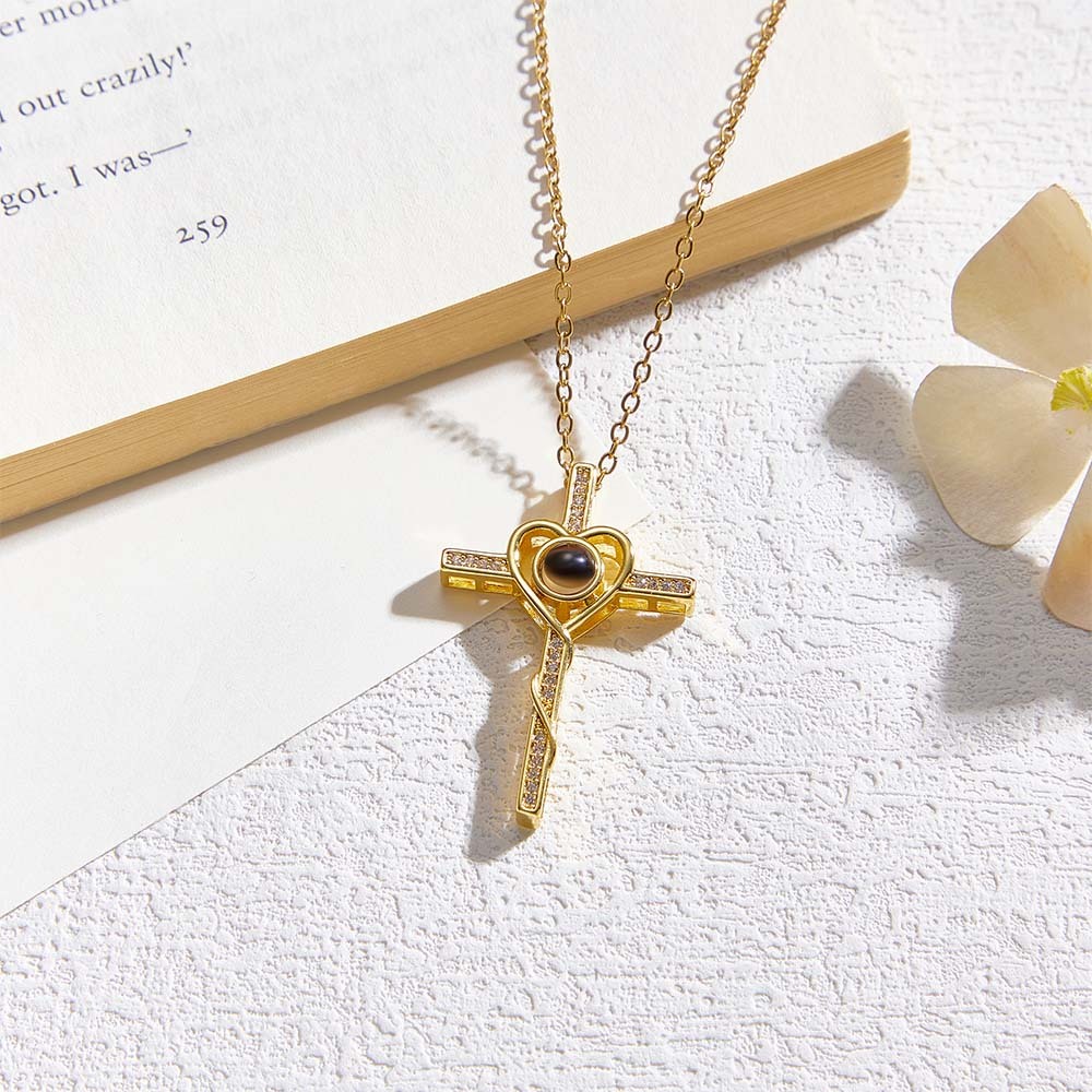 Customized Photo Necklace for Faith & Love  Projection Necklace –Shine Your Memory in the Light