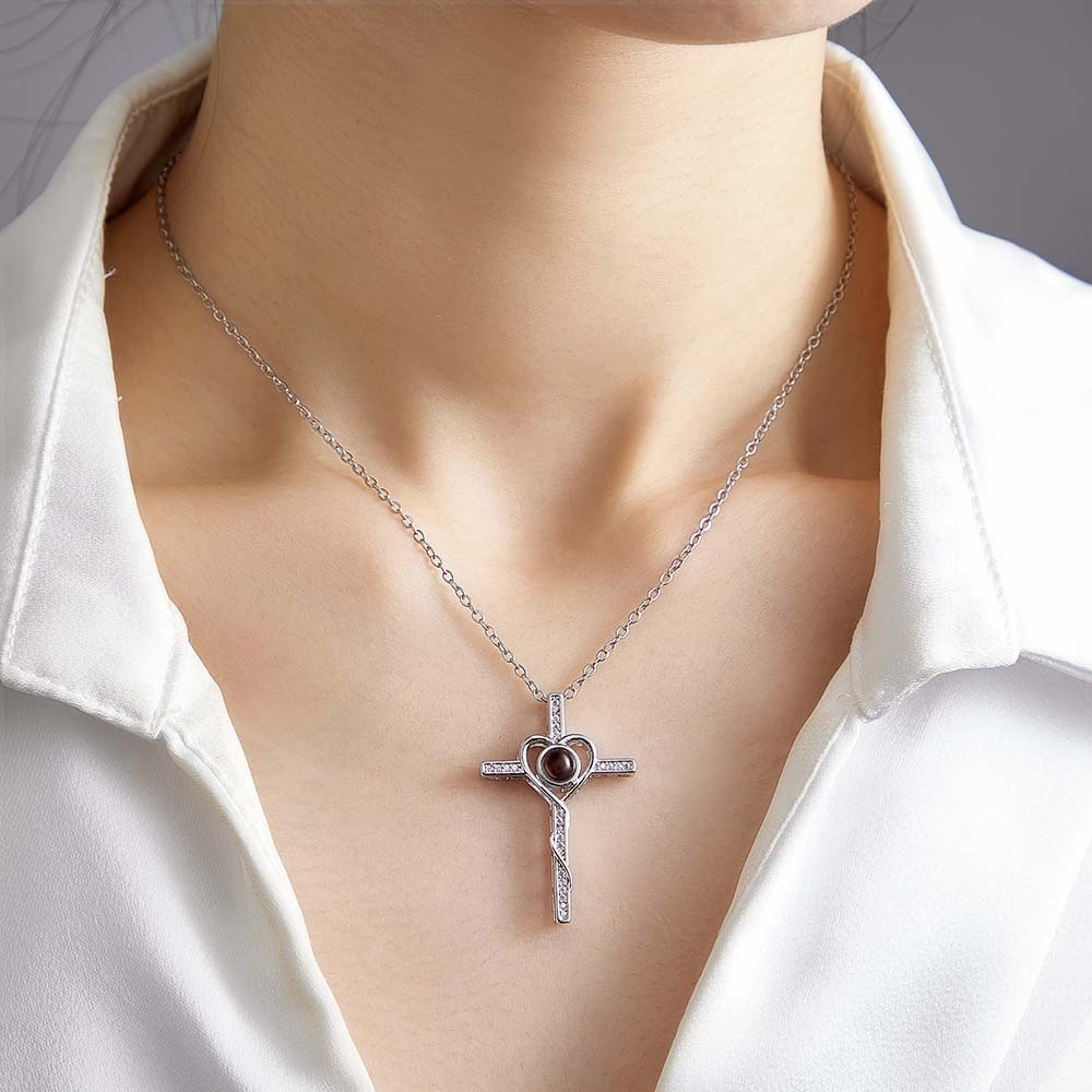 Customized Photo Necklace for Faith & Love  Projection Necklace –Shine Your Memory in the Light