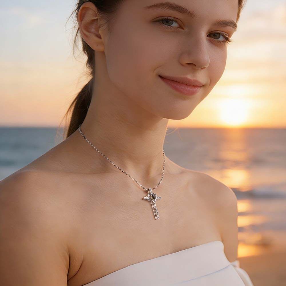 Customized Photo Necklace for Faith & Love  Projection Necklace –Shine Your Memory in the Light
