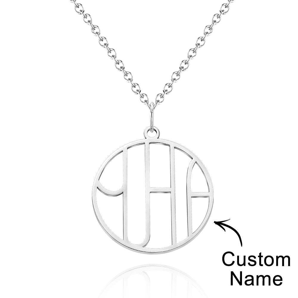 Personalized Unique Design Monogram Custom Name Logo Necklace - NameNecklace