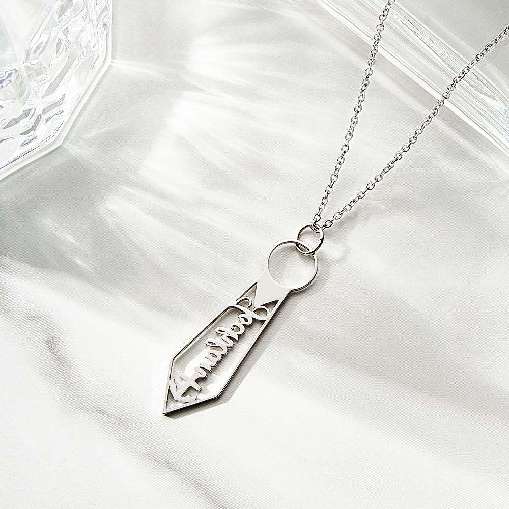 Custom Name Necklace Creative Tie Fashion Gifts for Men - NameNecklace