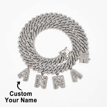 Personalized Letters Cuban Chain Custom Name Choker Bling Hip Pop Necklace Gift for Sisters Friends - NameNecklace