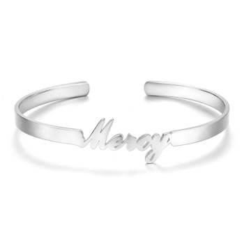 Engravable Cuff Bangle Copper in Silver