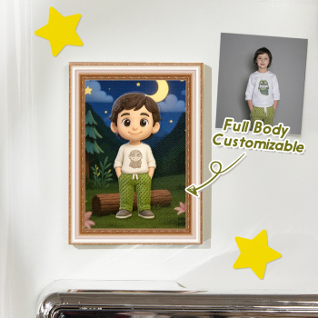 Custom 3D Effect Action Figure Fridge Magnet Personalized Portrait Fridge Magnets Gift for Family