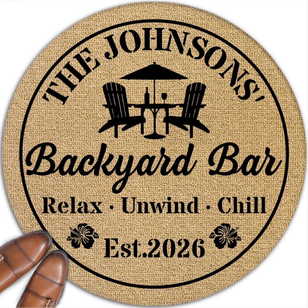 Personalized Last Name Outdoor Mat Custom Established Year Floor Mat Housewarming Celebration Gift for Friends