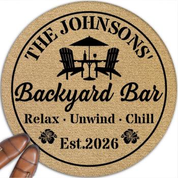Personalized Last Name Outdoor Mat Custom Established Year Floor Mat Housewarming Celebration Gift for Friends