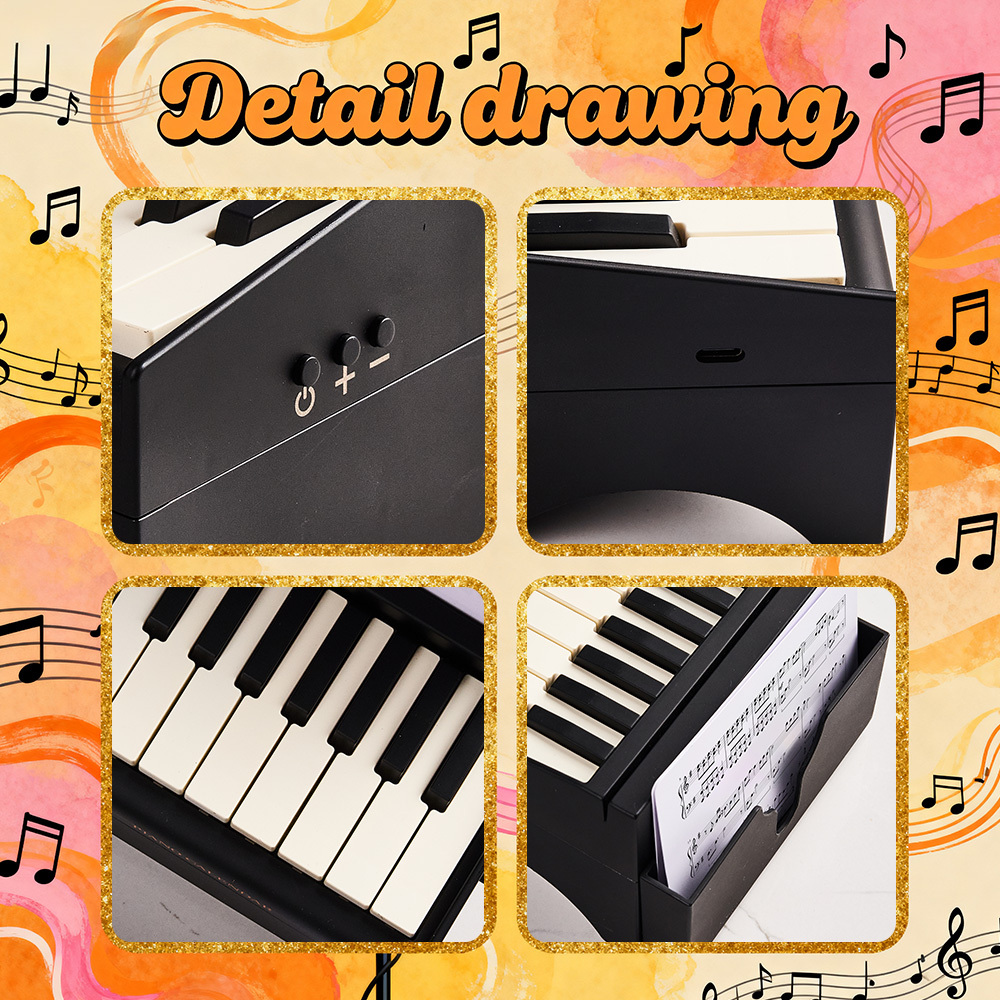 Christmas Gifts Personalized Mini Piano Calendar Custom Song & Photo Keepsake Piano Electronic Mini Piano with Custom Music Sheet Cards