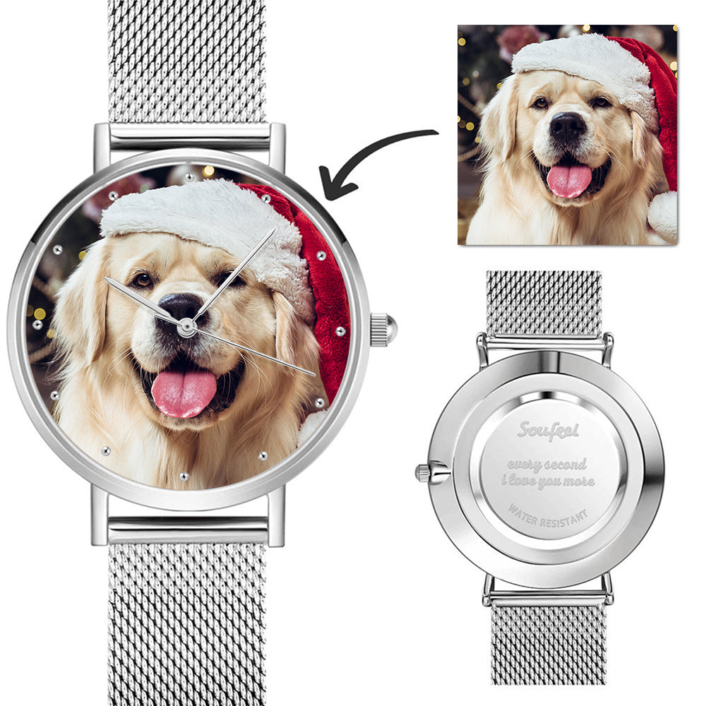 Mother's Day Gift Photo Watch - Personalized Unisex Engraved Watch Bracelet For Love