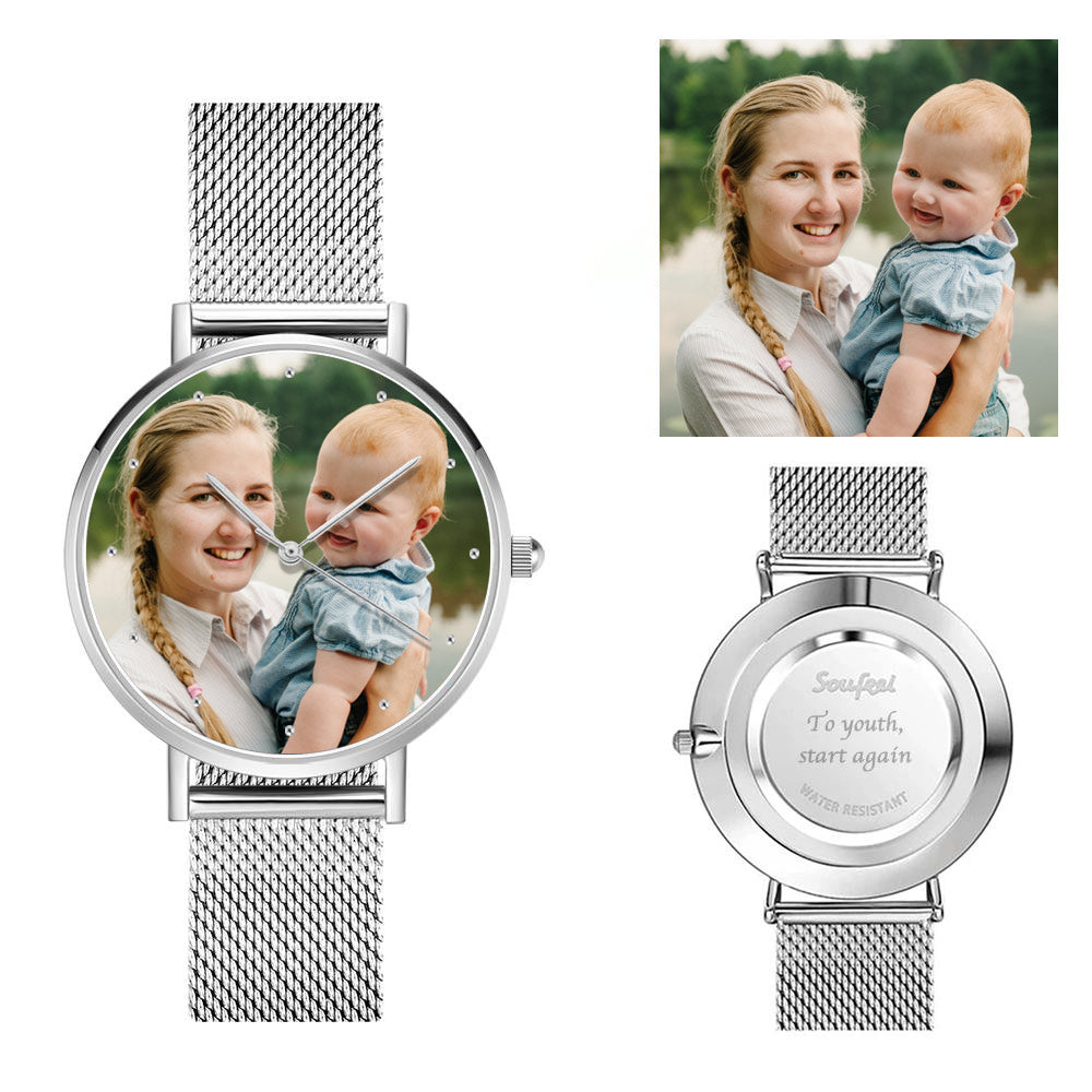 Personalized Women's Engraved Watch Bracelet For Mom