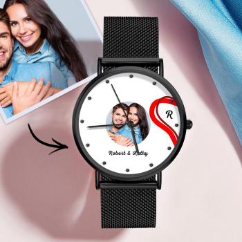 Splicing Red Heart Photo Watch Romantic Valentine's Day Gifts For Couples - NameNecklace