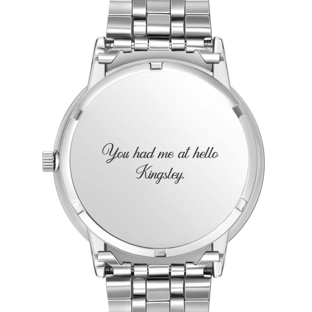 Photo Scannable Spotify Code Watch Vintage Vinyl Records Design Watch Gifts  For Couples - NameNecklace