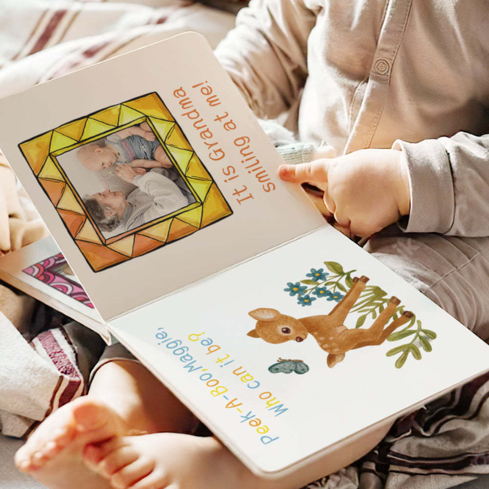 Personalized Children's Book Baby Family Member Cognitive Book Custom Name and Content - NameNecklace