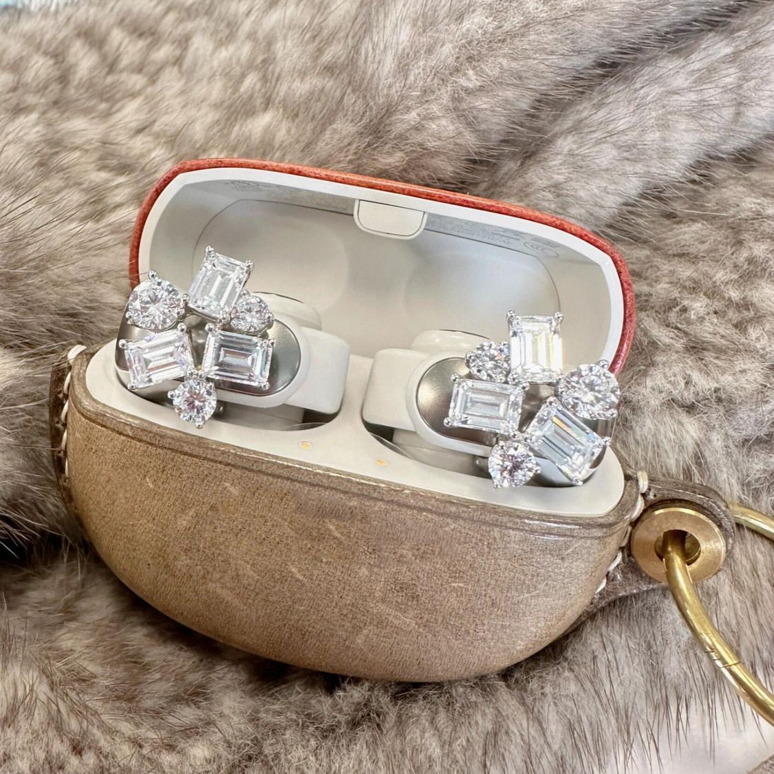 Dazzling Earbud Jewelry Charms for Clip-On Headphones Sparkling Crystal & Gemstone Earbud Accessories Luxurious Detachable Earphone Accessories (25+ Styles)