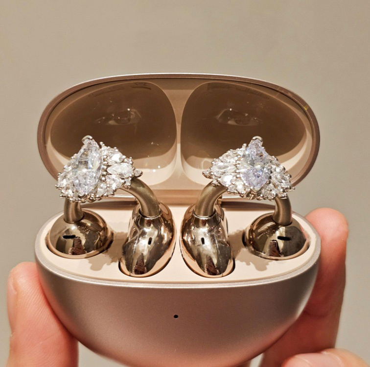 Dazzling Earbud Jewelry Charms for Clip-On Headphones Sparkling Crystal & Gemstone Earbud Accessories Luxurious Detachable Earphone Accessories (25+ Styles)