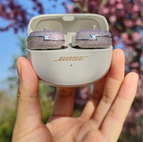 Dazzling Earbud Jewelry Charms for Clip-On Headphones Sparkling Crystal & Gemstone Earbud Accessories Luxurious Detachable Earphone Accessories (25+ Styles)