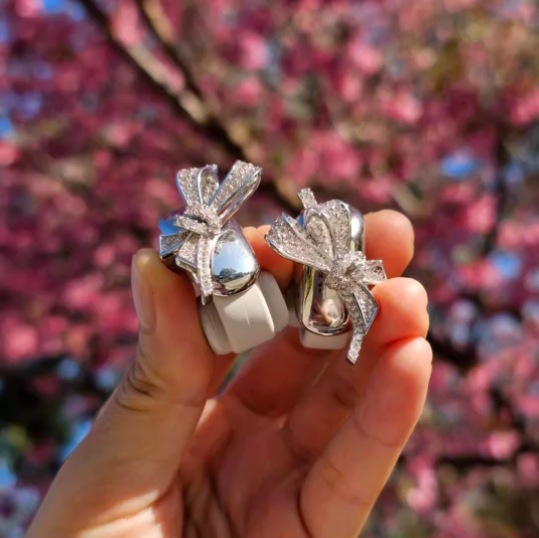 Dazzling Earbud Jewelry Charms for Clip-On Headphones Sparkling Crystal & Gemstone Earbud Accessories Luxurious Detachable Earphone Accessories (25+ Styles)