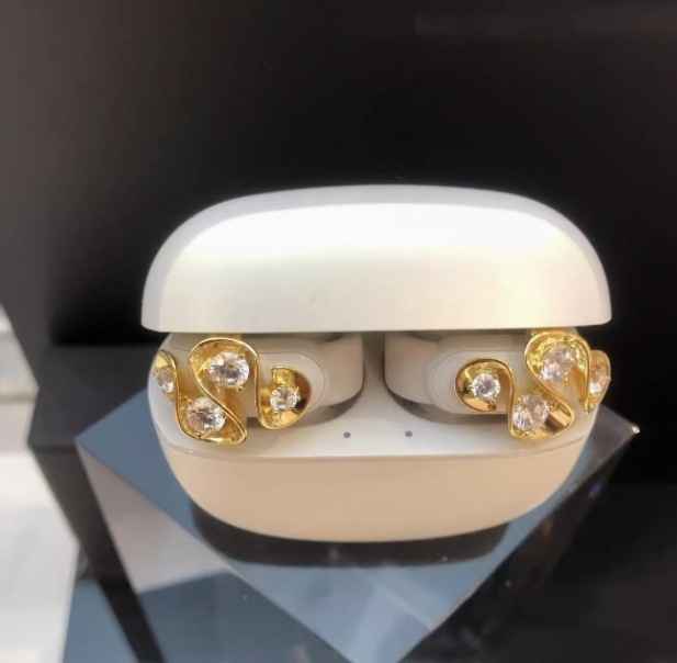 Dazzling Earbud Jewelry Charms for Clip-On Headphones Sparkling Crystal & Gemstone Earbud Accessories Luxurious Detachable Earphone Accessories (25+ Styles)