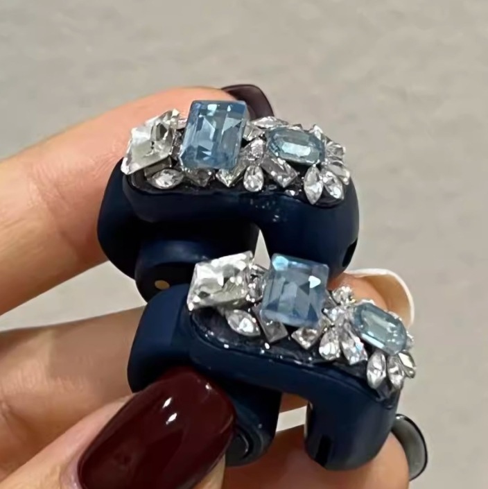 Dazzling Earbud Jewelry Charms for Clip-On Headphones Sparkling Crystal & Gemstone Earbud Accessories Luxurious Detachable Earphone Accessories (25+ Styles)