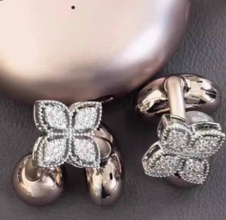 Dazzling Earbud Jewelry Charms for Clip-On Headphones Sparkling Crystal & Gemstone Earbud Accessories Luxurious Detachable Earphone Accessories (25+ Styles)